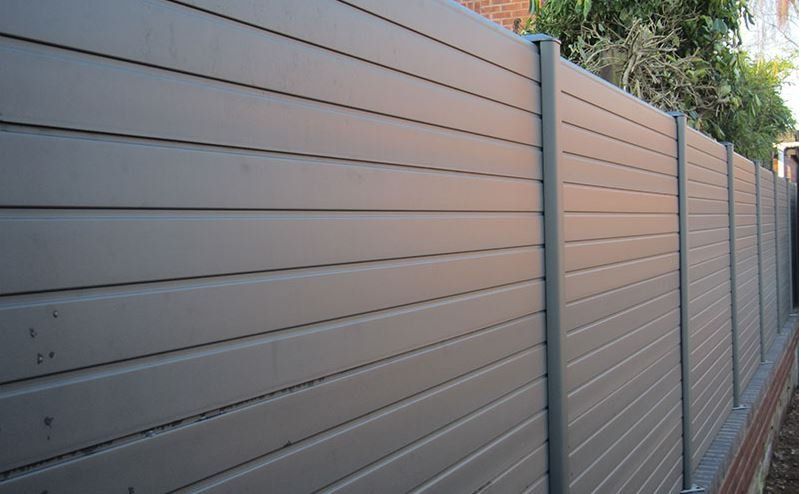 J&Z Fencing Cardiff - beige composite eco fencing panels in beige composite posts