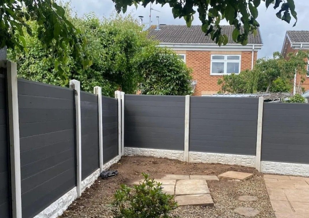 J&Z Fencing grey composite fencing in Adamsdown