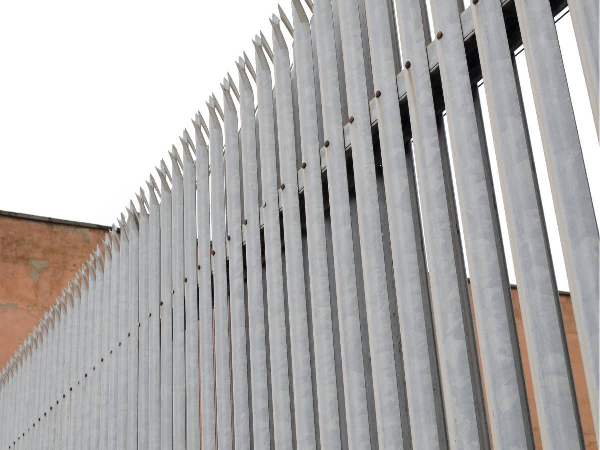 J&Z Fencing palisade fence around commercial premises in Rumney