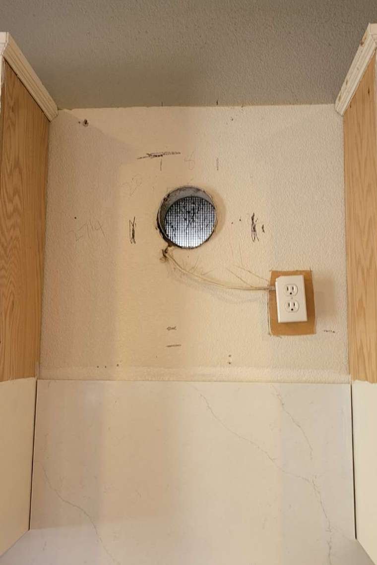 chimney hole before