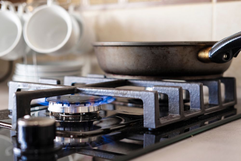 image of gas stove close up