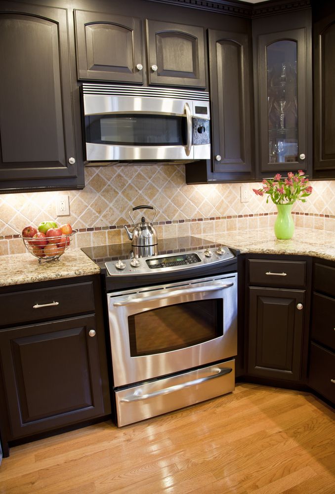 domestic style kitchen empty