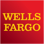 Wells Fargo logo: Yellow text on a red square.
