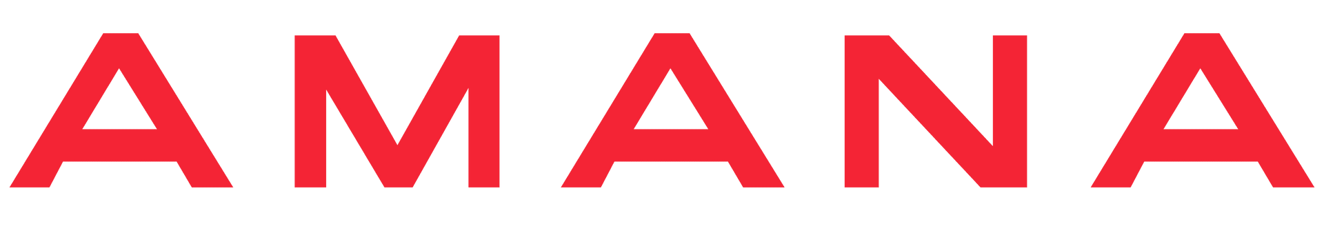 Red AMANA wordmark logo on a white background