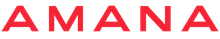 Red AMANA wordmark logo on a white background