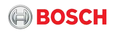 Bosch logo with gray circular emblem and bold red text on white background