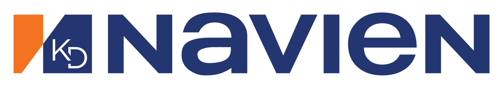 Navien logo in blue with orange accent
