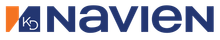 Navien logo in blue with orange accent