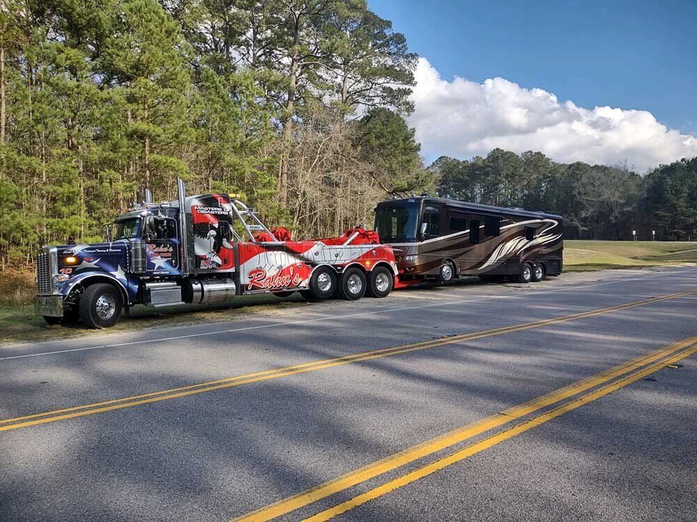 Towing A Bus — Rincon, GA — Rahn’s Services Towing A Bus — Rincon, GA — Rahn’s Services