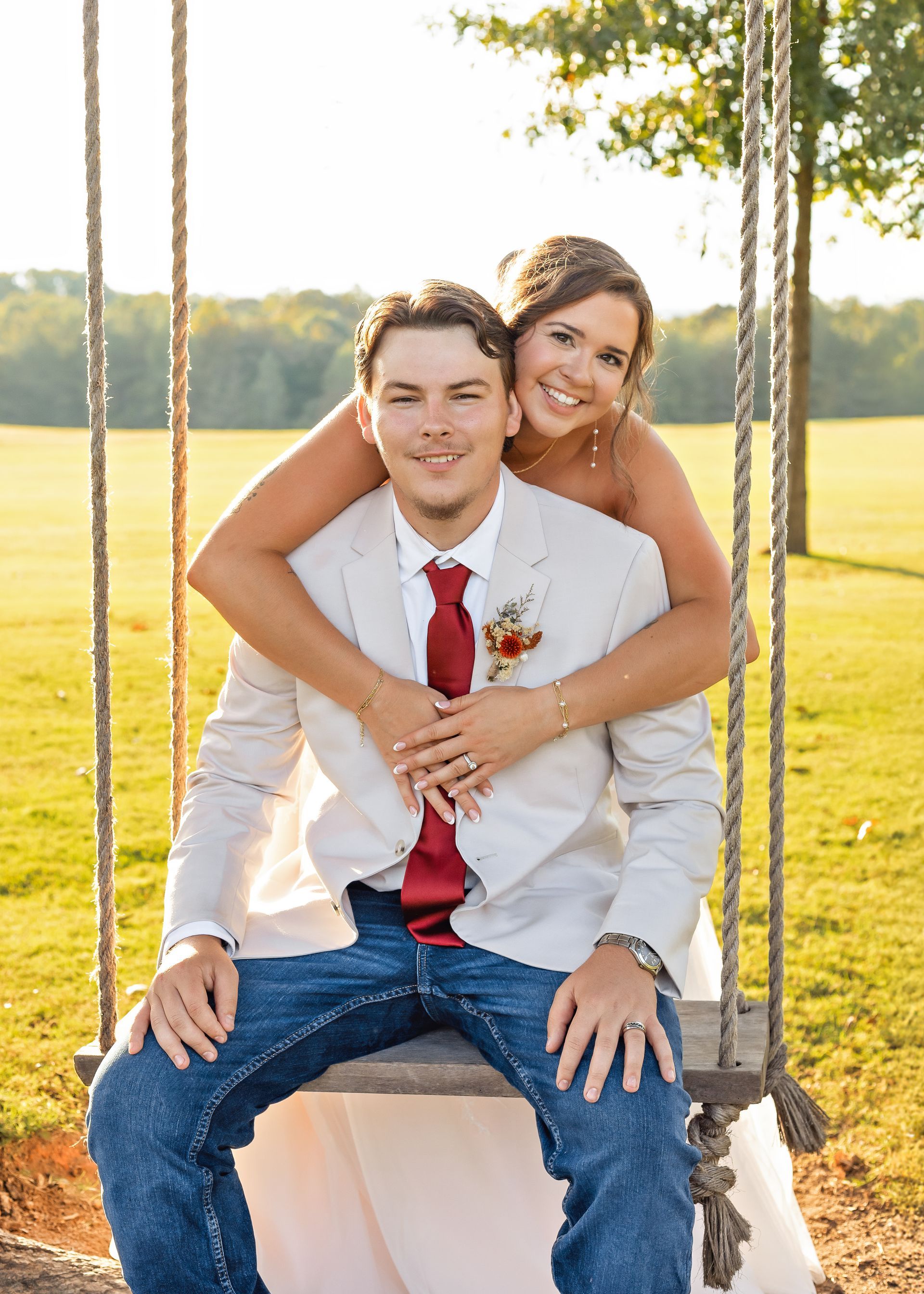 a couple on a swing