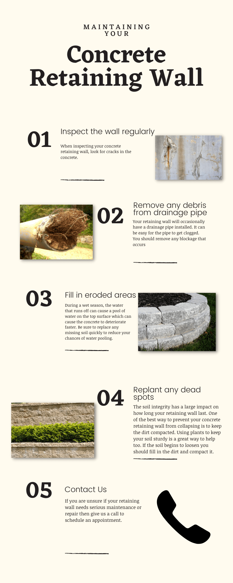 Maintaining Concrete Retaining Wall | Retaining Wall Maintenance | Maitland, NSW