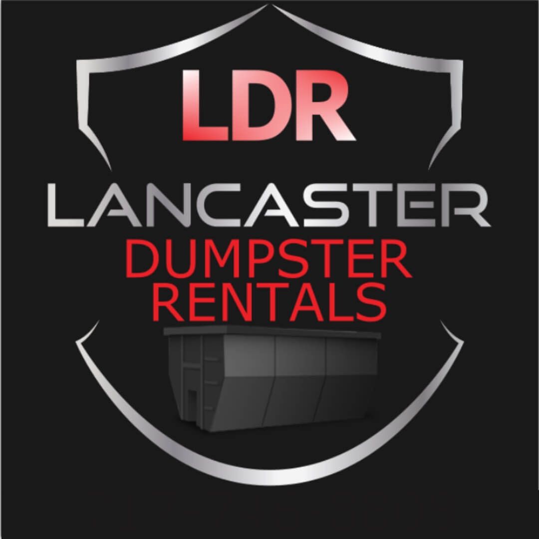 Lancaster Dumpster Rentals logo with background. Lancaster Dumpster Rental logo with background.