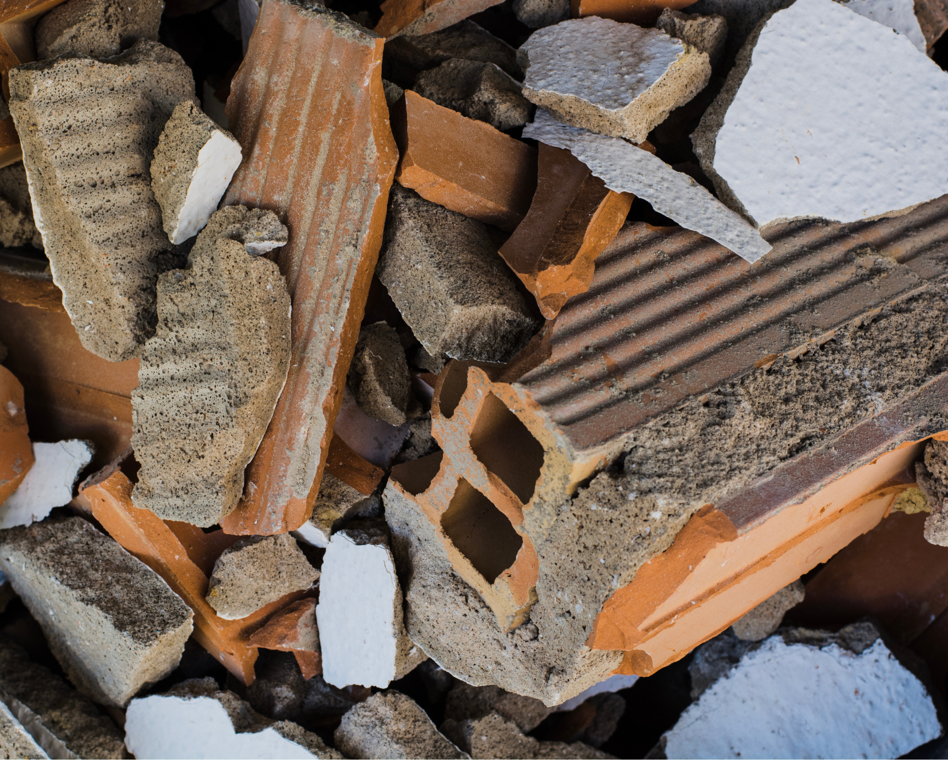 Residui rifiuti cantiere edile