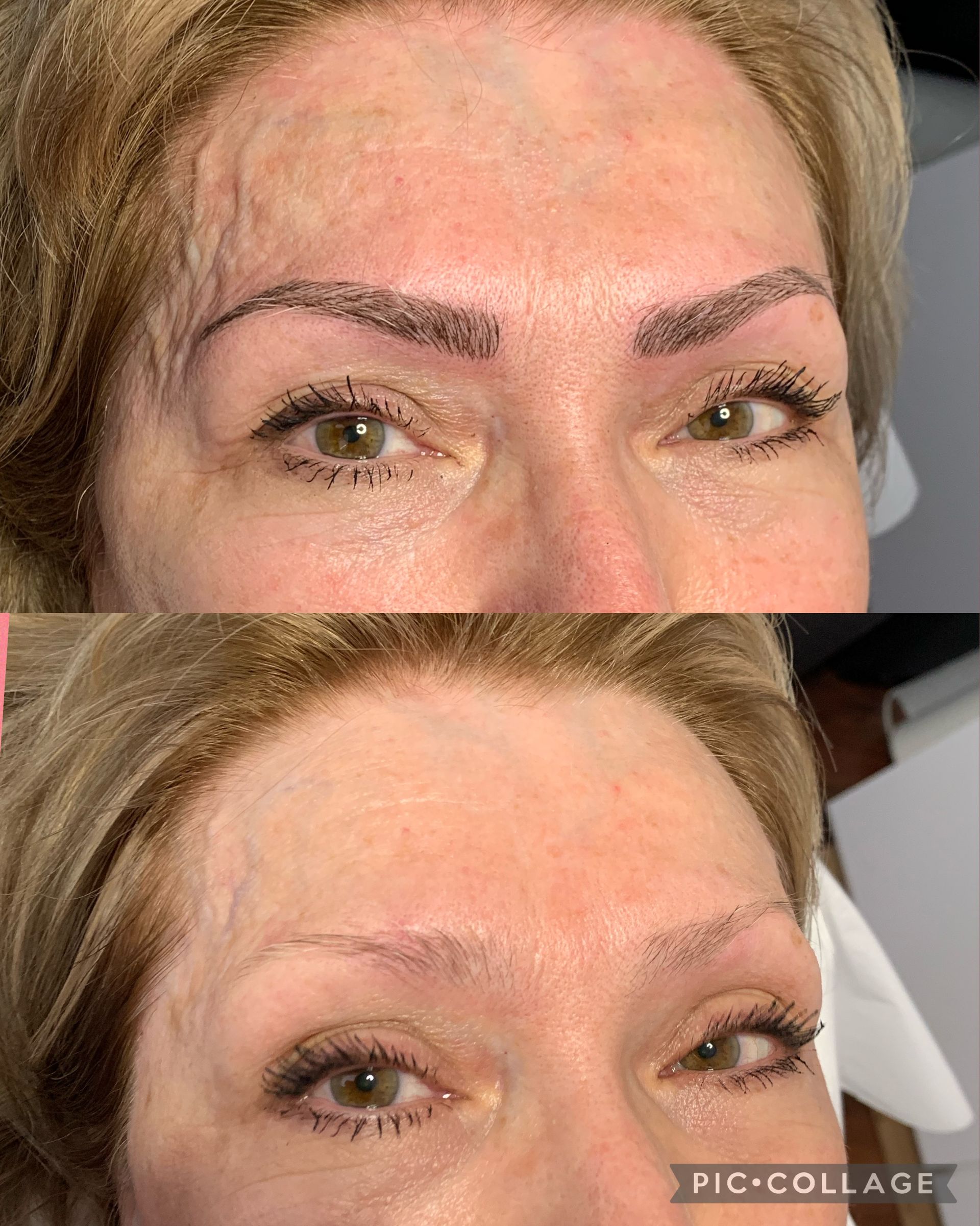 Bild Frau Microblading Augenbrauen