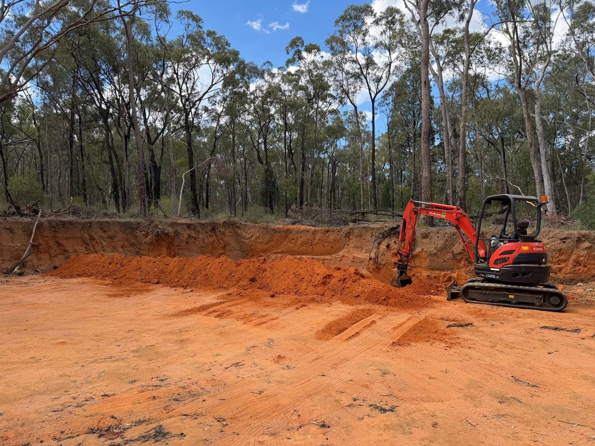 Site cuts and pad preparation