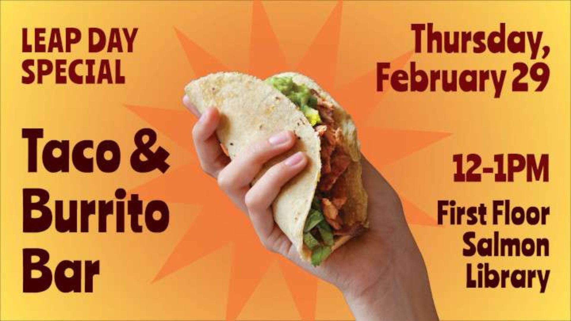 Taco and burrito bar banner
