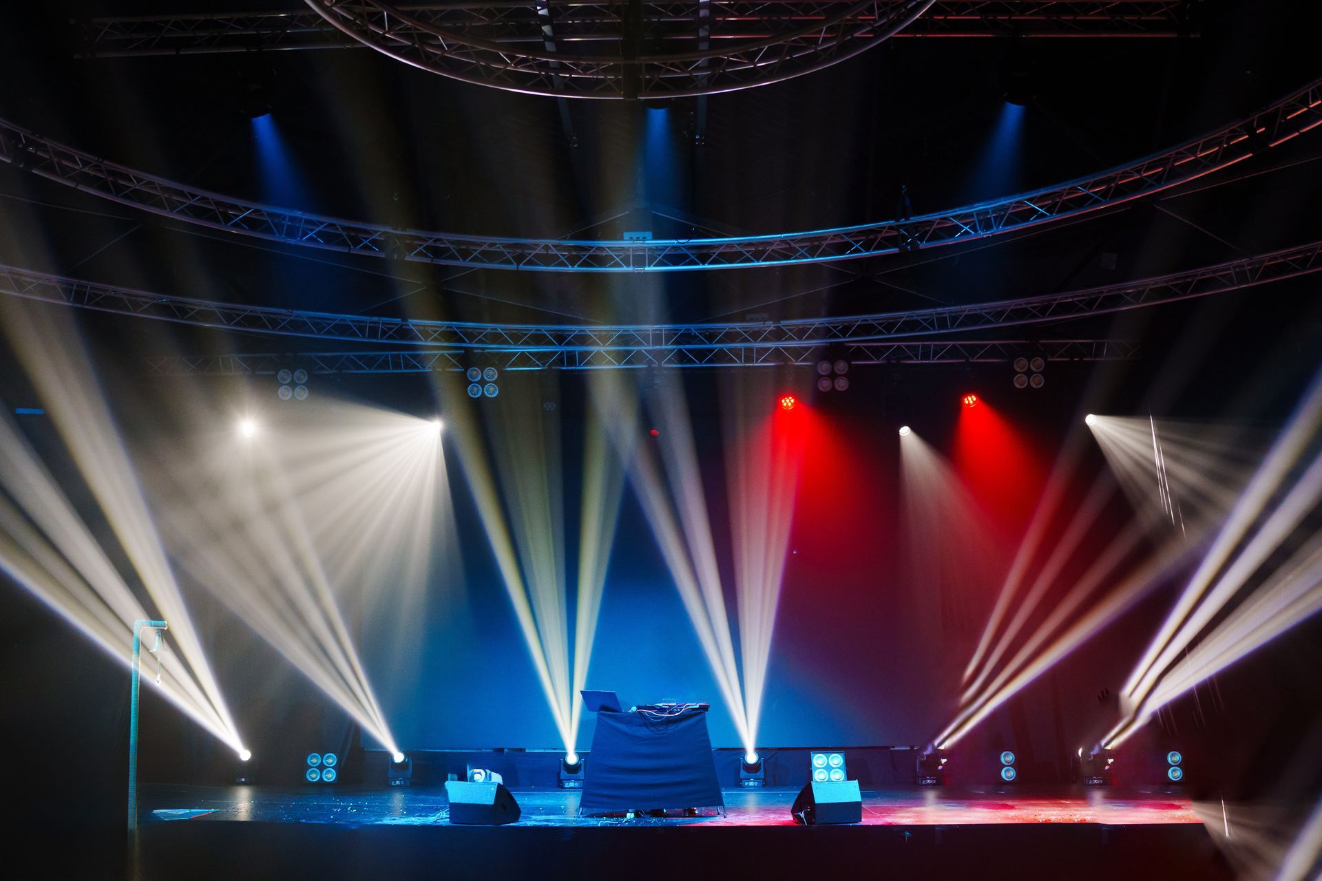 Concert stage lights.