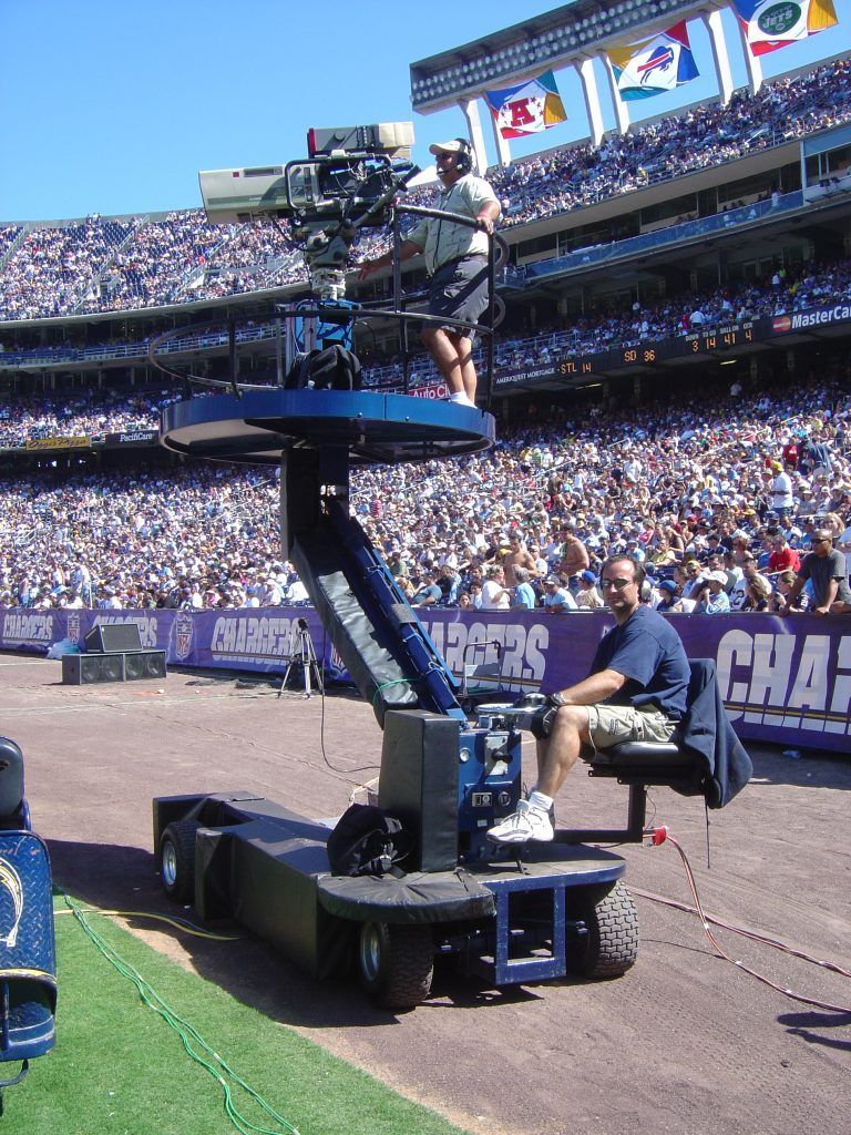 Sideline Camera Carts in the Stadium | True Grip & Lighting, Inc.