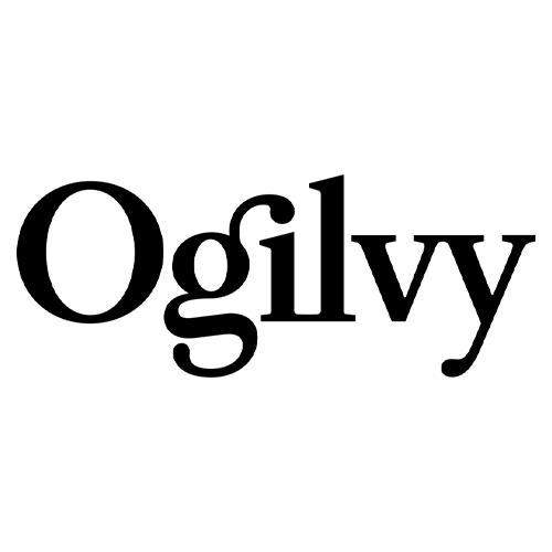 Ogilvy logo in black serif text on a white background