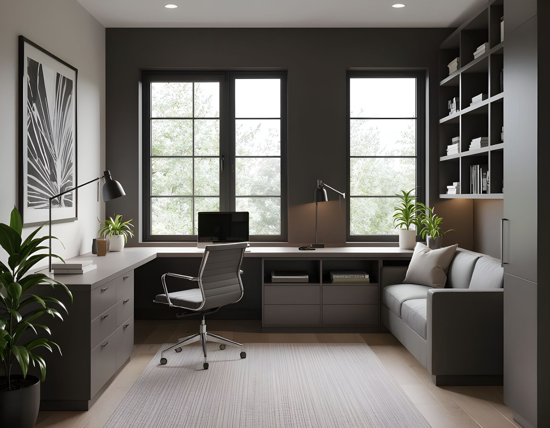 cleaned organized office