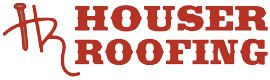 Houser Roofing logo in red text on a white background