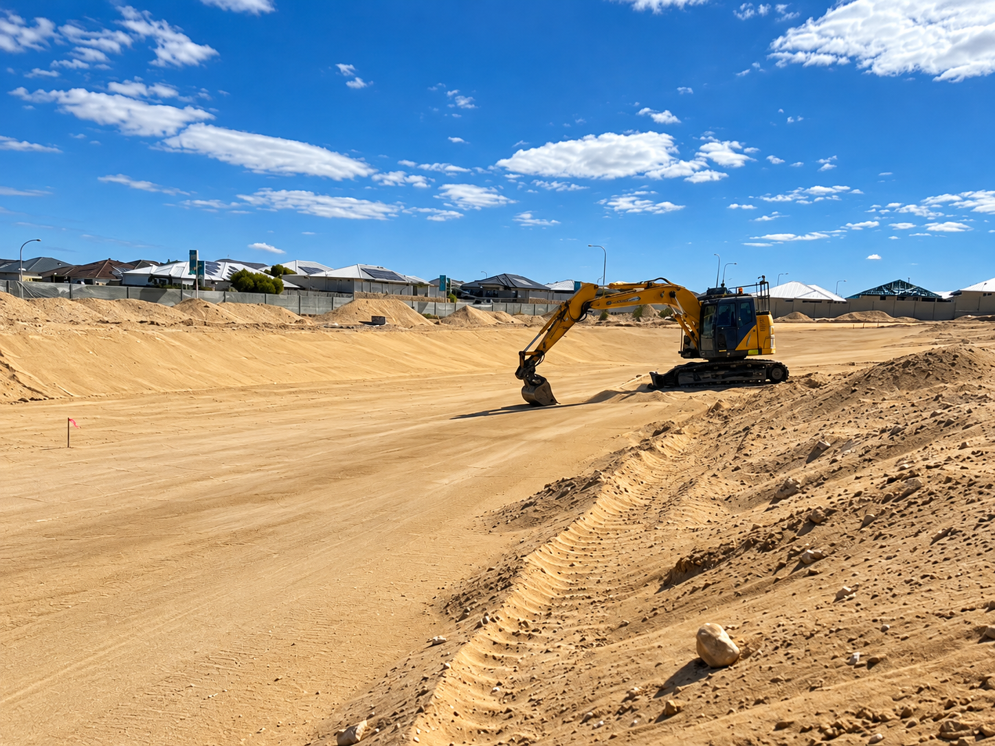 GPS final trim excavator hire