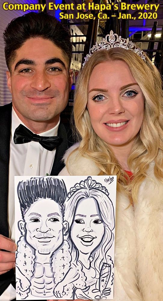 wedding caricature