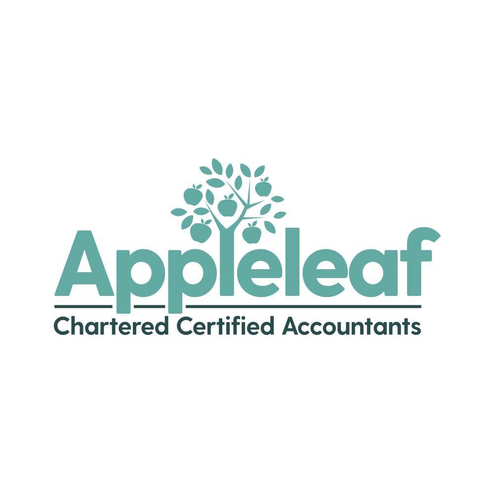 The logo for appleleaf chartered certified accountants is a tree with apples on it.