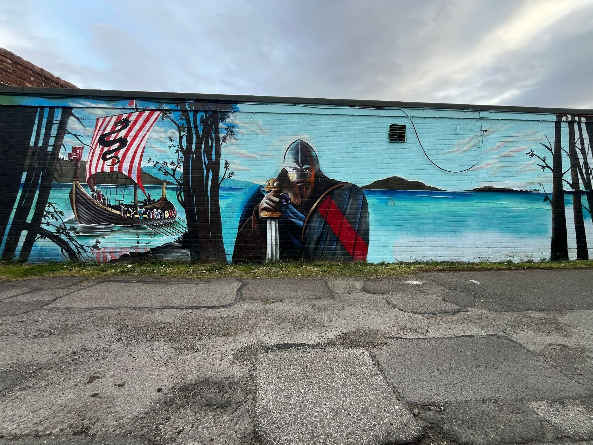 Viking Mural in Grimsby