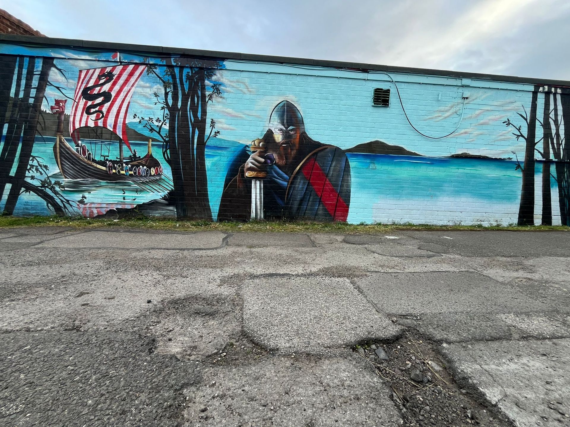Viking Mural in Grimsby