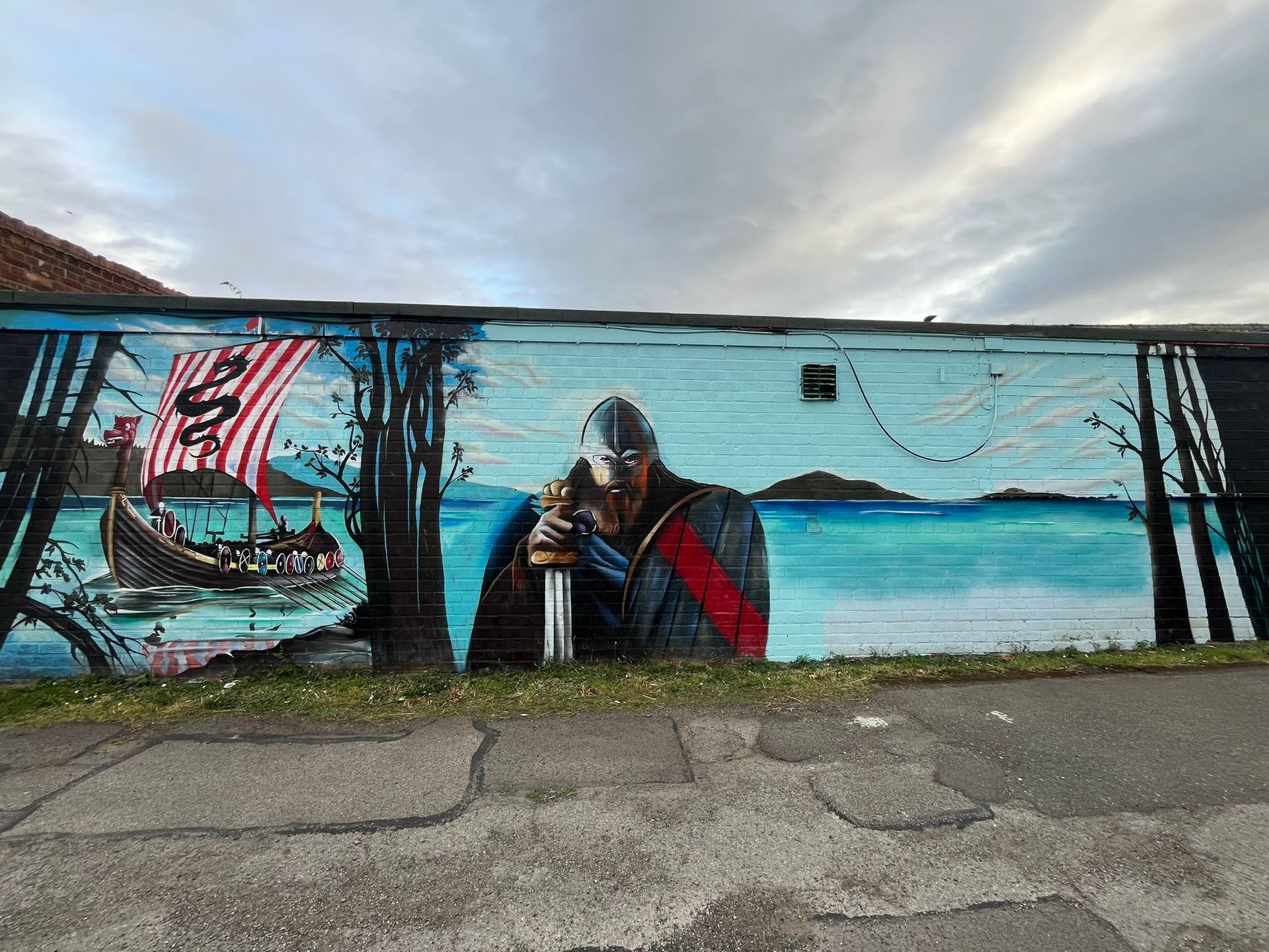 Viking Mural in Grimsby
