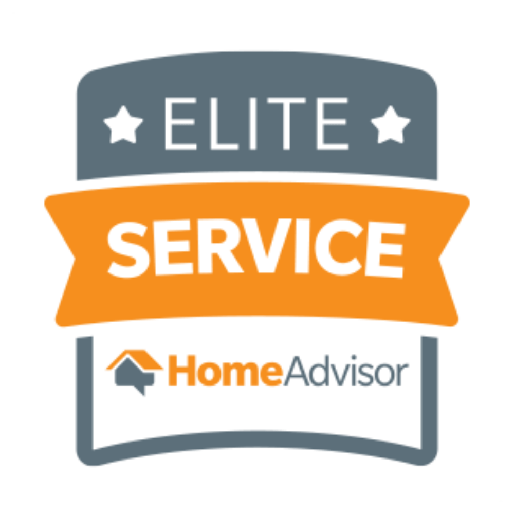 An elite service home advisor logo on a white background
