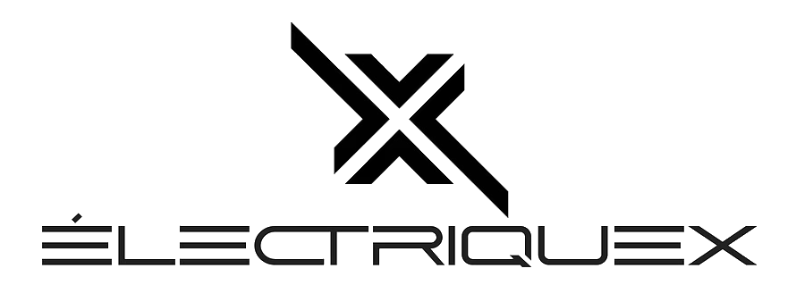 Logo for ElectriqueX, featuring a stylized 