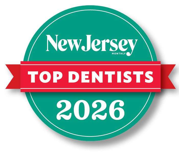 New Jersey Top Dentists 2026 badge in green and red