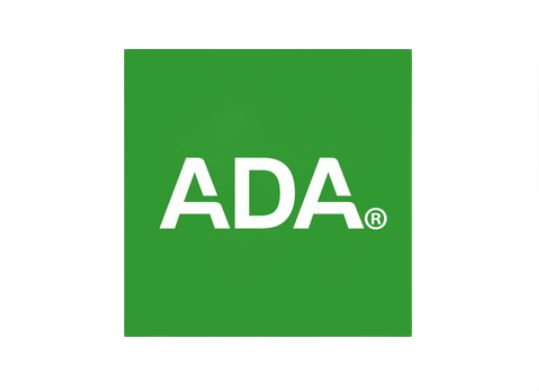 Green ADA logo in a square with white letters