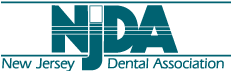 New Jersey Dental Association logo in teal with stylized NJD letters and text
