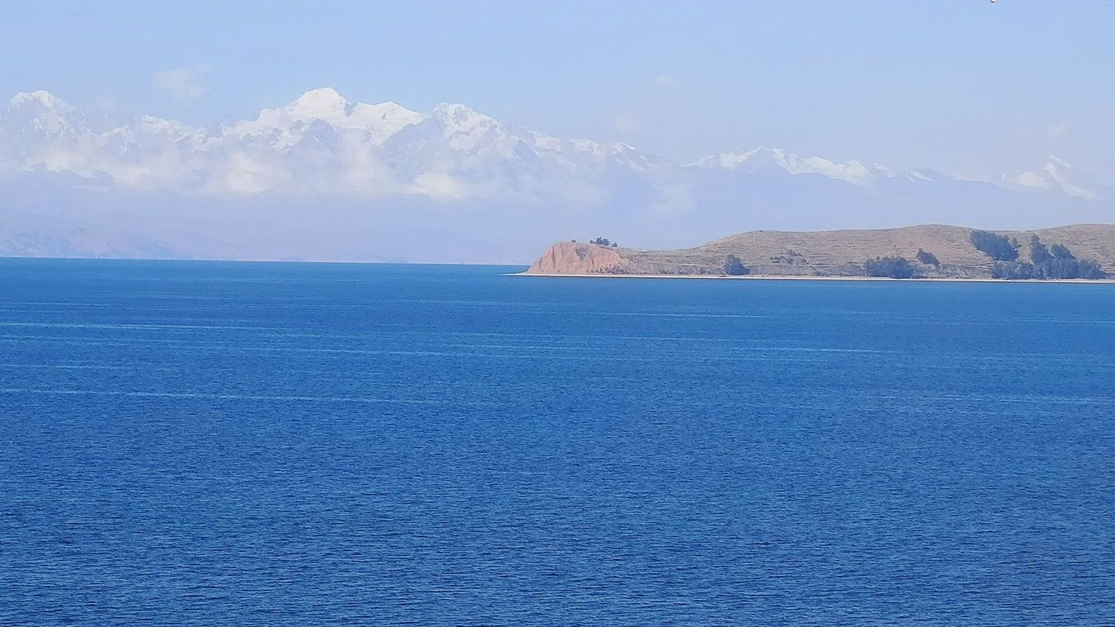 View from the Sun Island in Bolivia View from the Sun Island in Bolivia