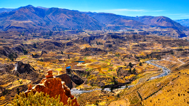 The beautiful Colca Canyon and terraces