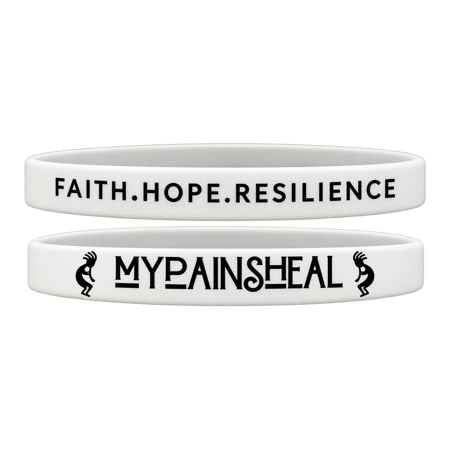 Copy of MyPainsHeal Silicone Bracelet (white)