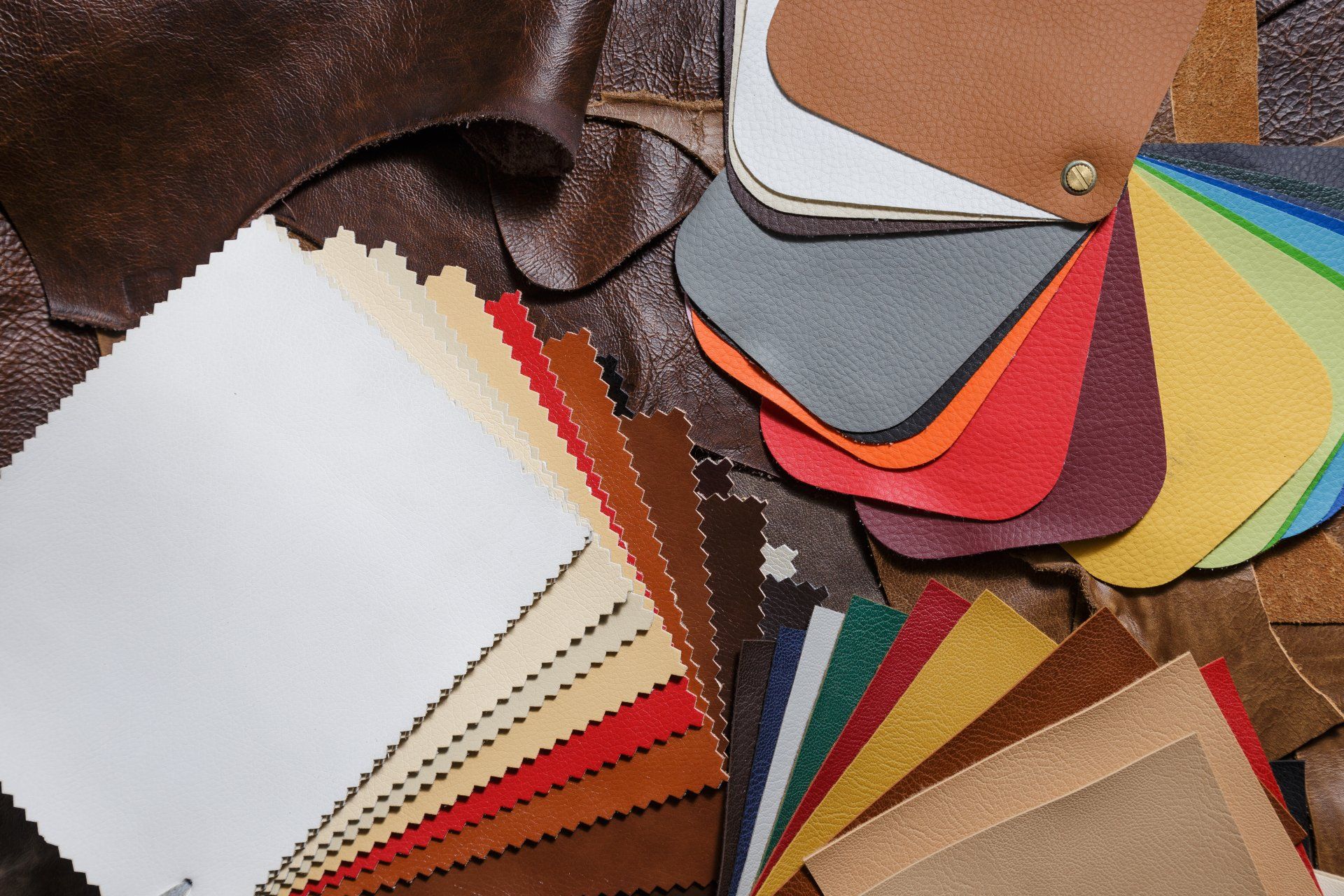 Different swatches of fabric