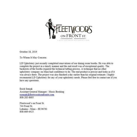 Fleetwoods on Front Street client testimony