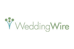 WeddingWire logo with green and gray text and a stylized green figure icon