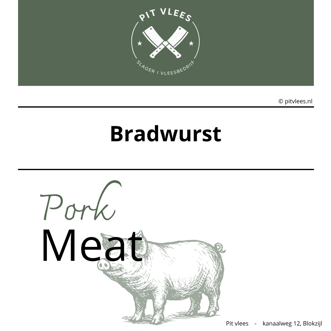 alt= pit vlees bradwurst