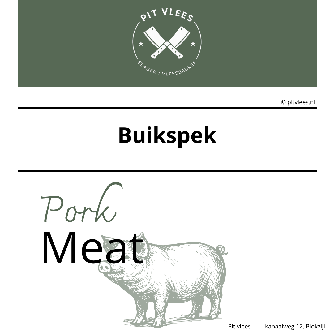 alt= pit vlees buikspek