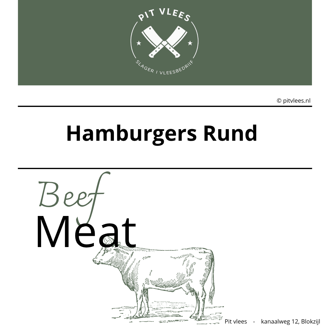 alt= pit vlees hamburger rund