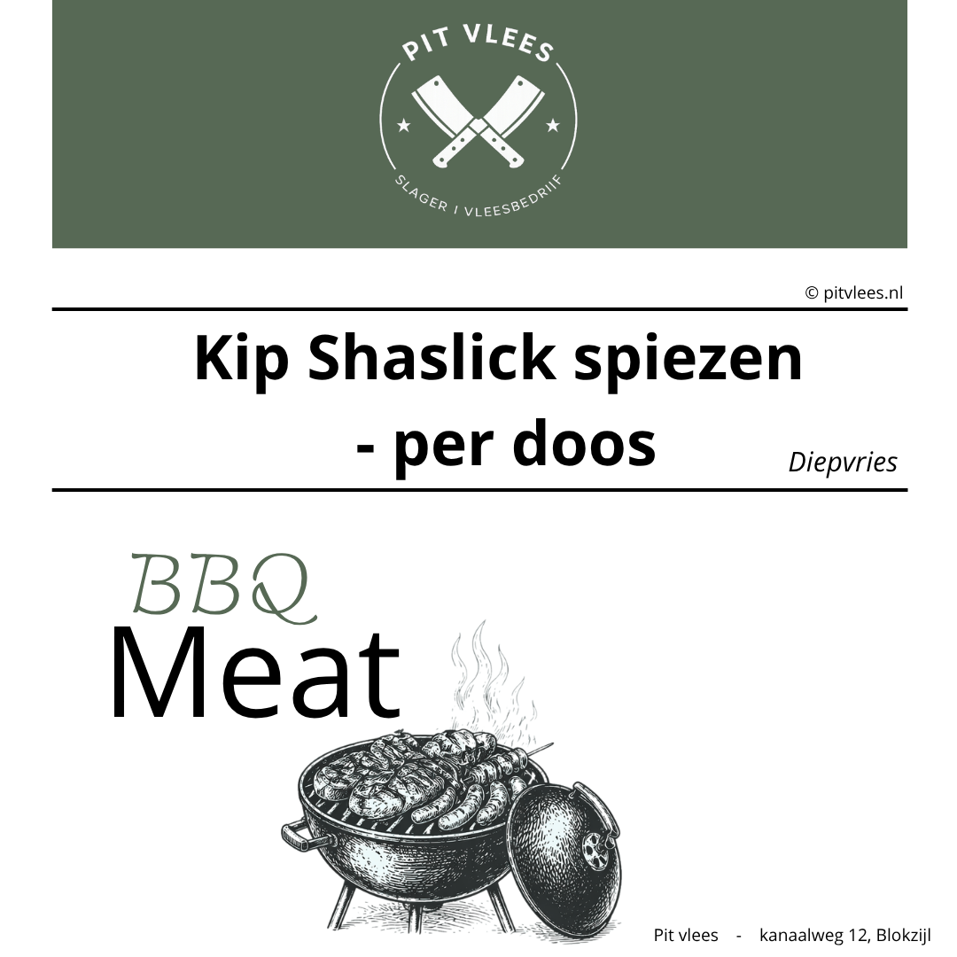 Kip Shaslick spiezen (per doos)