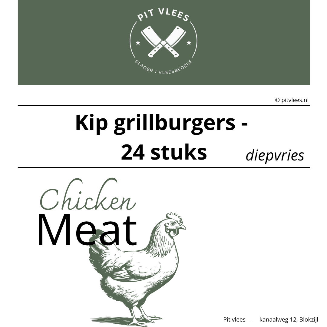 alt= pit vlees kip grillburgers