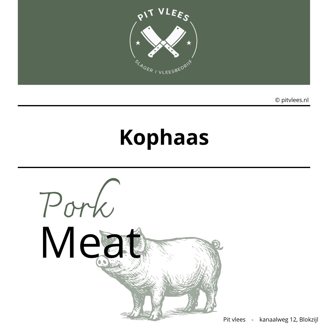 alt= pit vlees kophaas