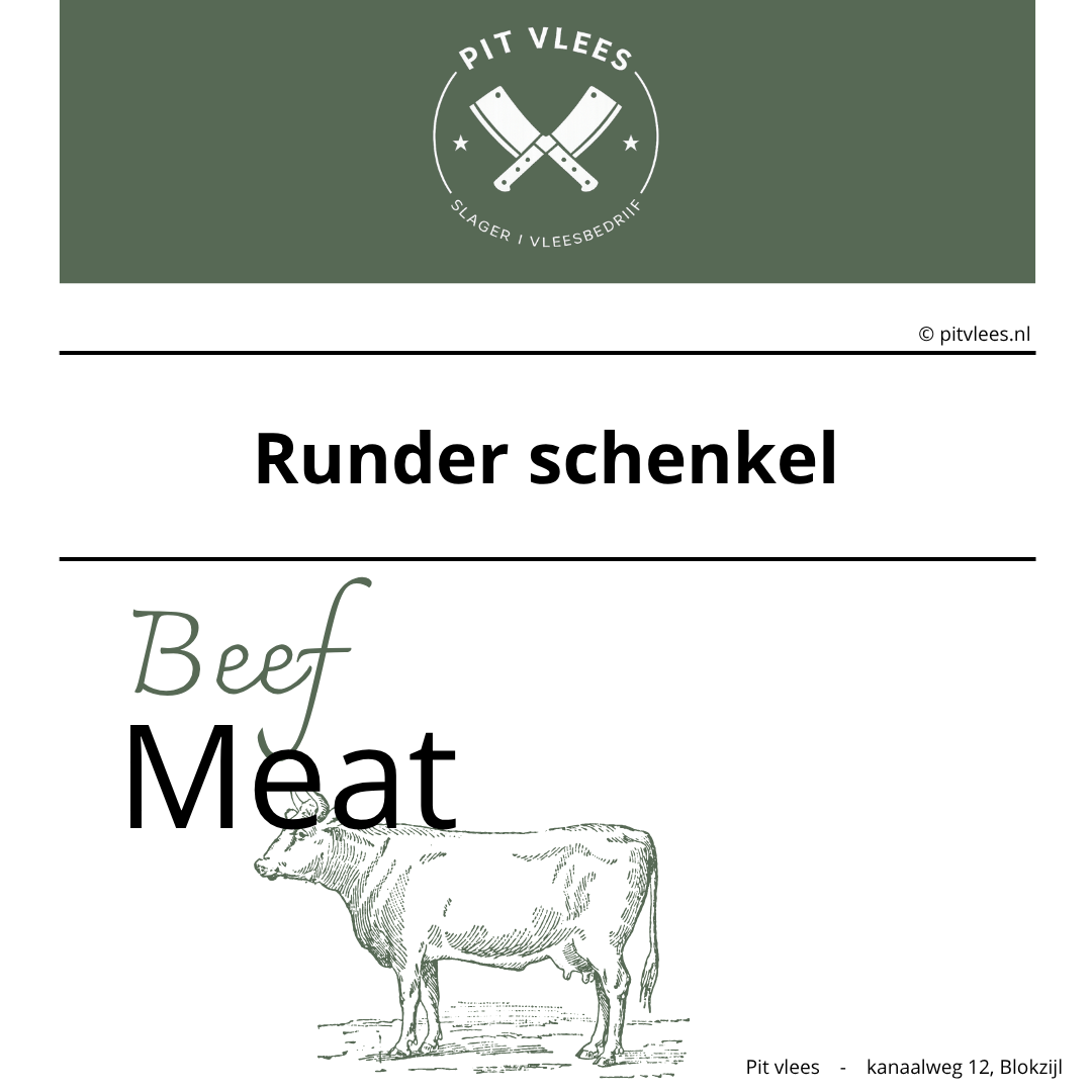 Runder schenkel 500 gram