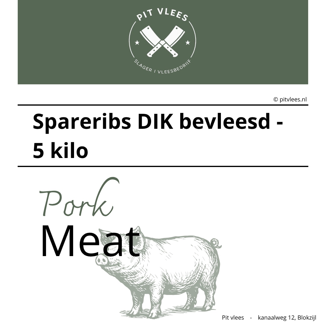 alt= pit vlees spareribs dik